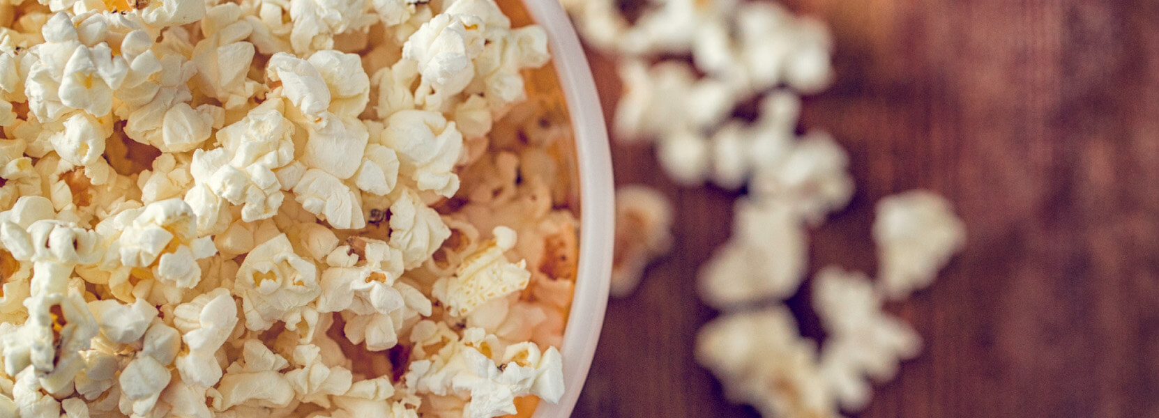 Close up of popcorn in a bowl.