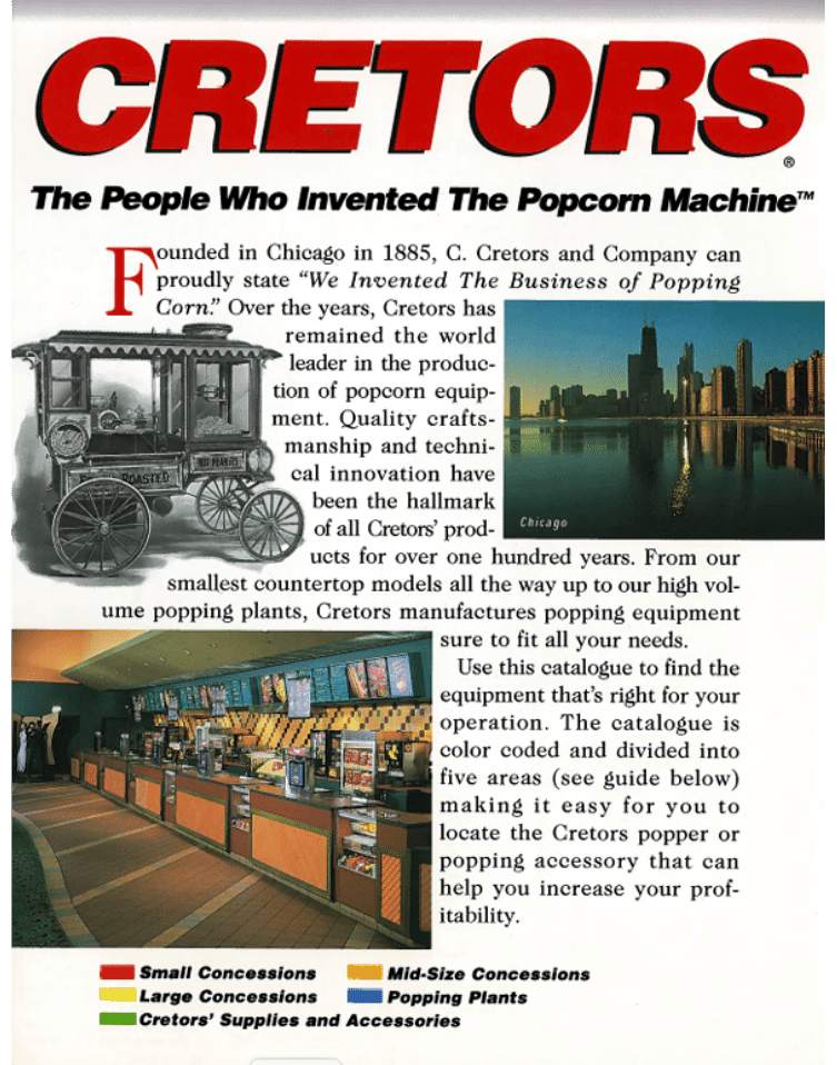 1993 Cretors supplies and Accessories Catalog