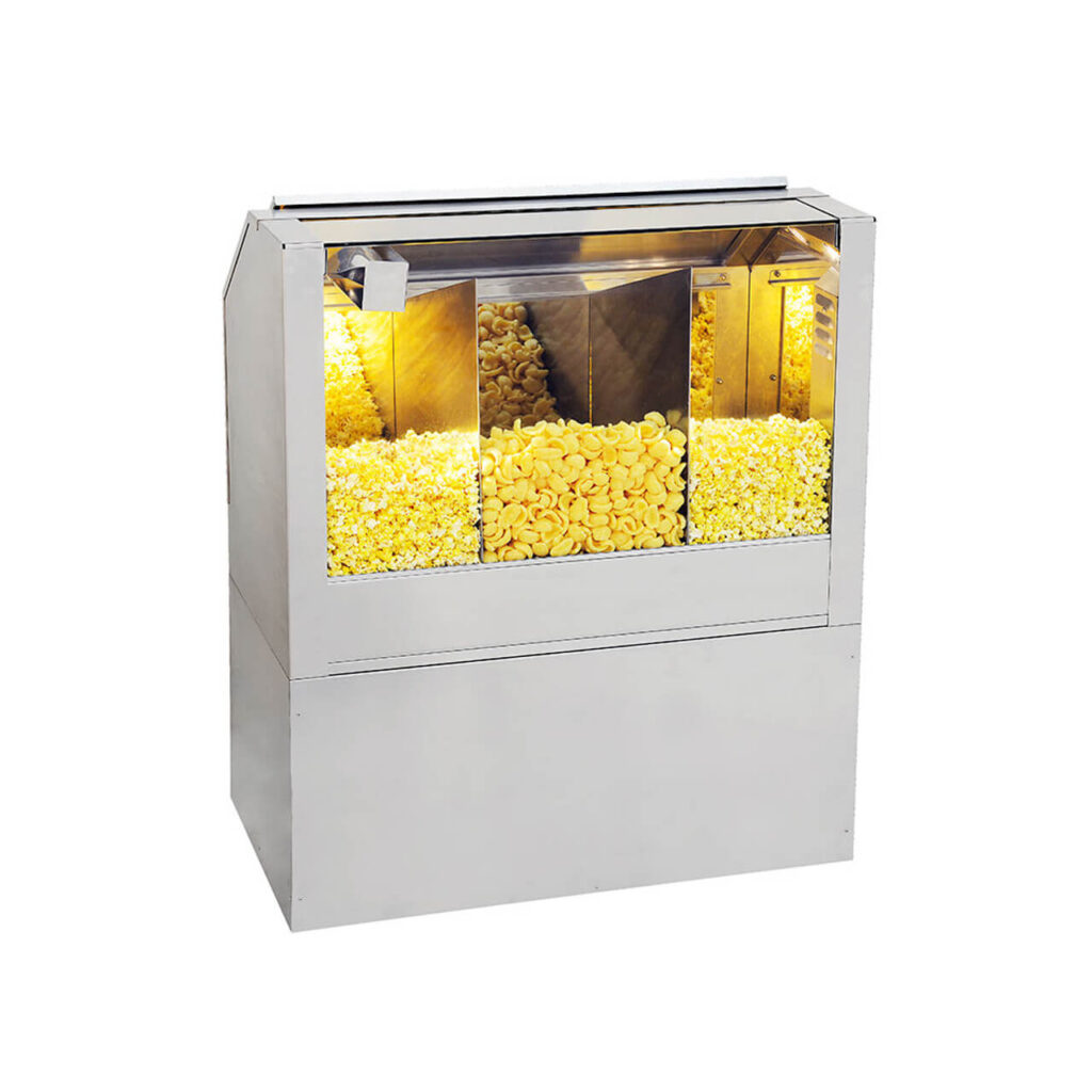 36" Three Door Counter Showcase Cornditioner Cabinet - shown on optional base not included