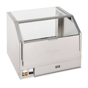 36" Counter Showcase Cornditioner Cabinet Stainless Steel Front (glass front shown)