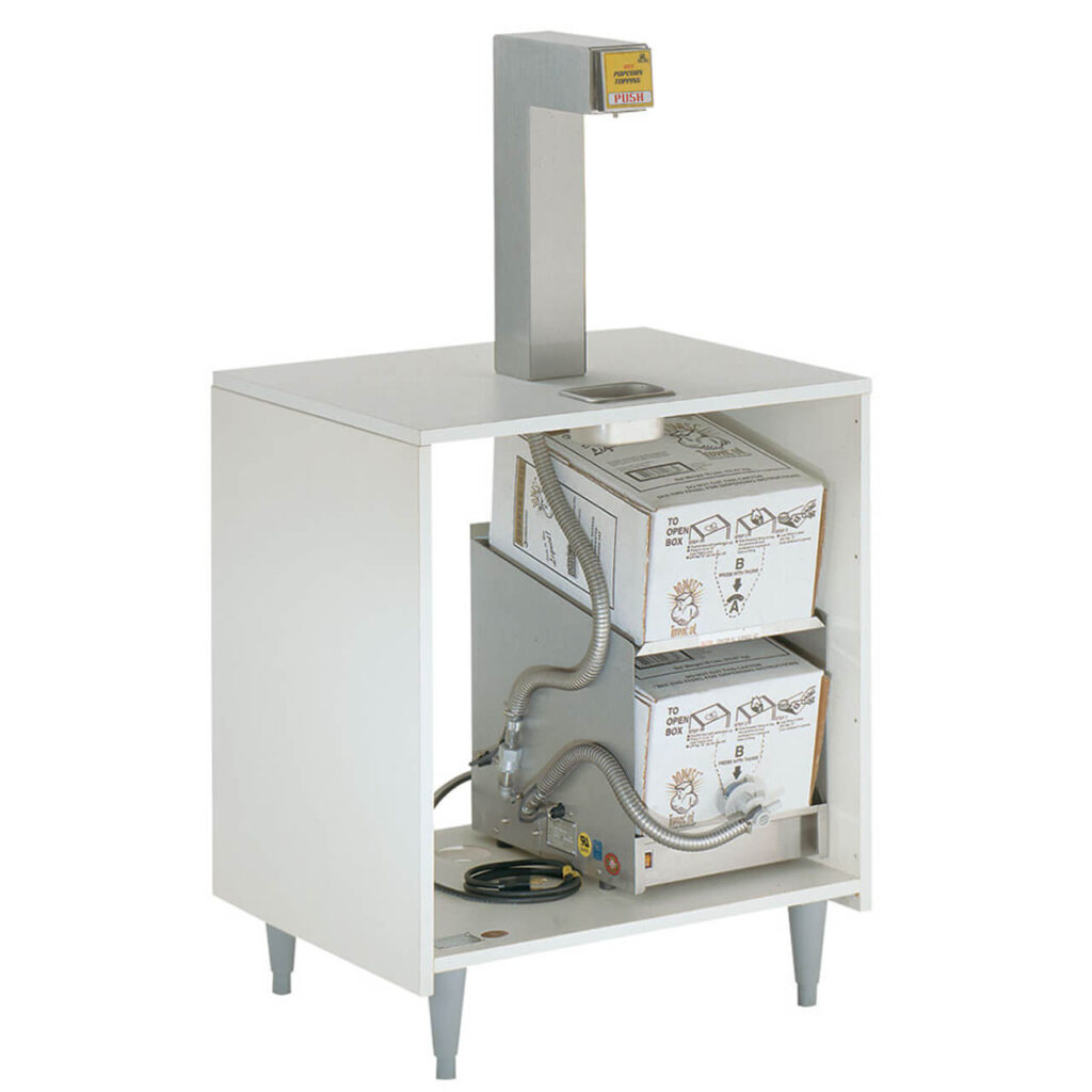 Bag-in-Box Topper Dispensing System with Push Bar and Button - shown with cabinet not included