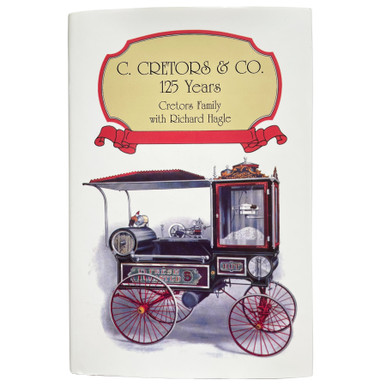 c. cretors & co. 125 years book cover with antique popcorn machine featured