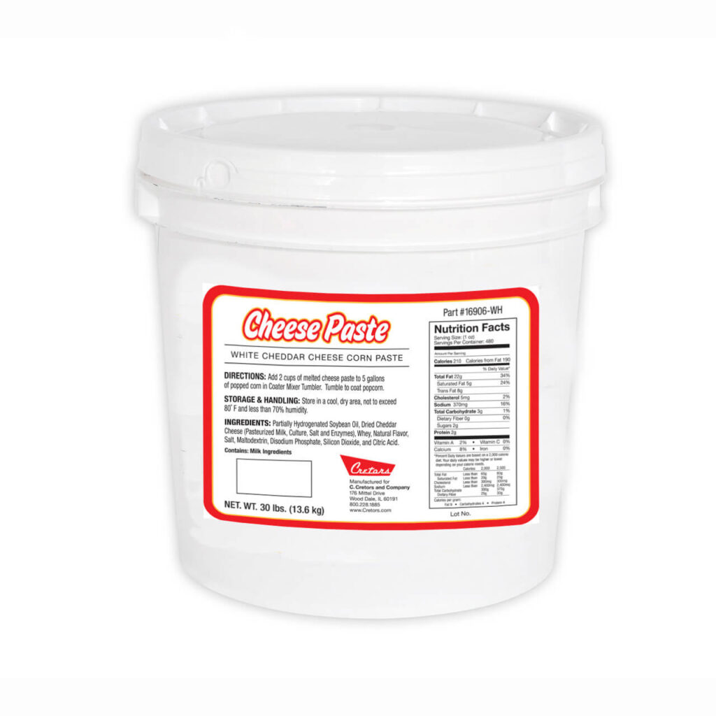 White Cheddar Cheese Paste - 30 lb pail