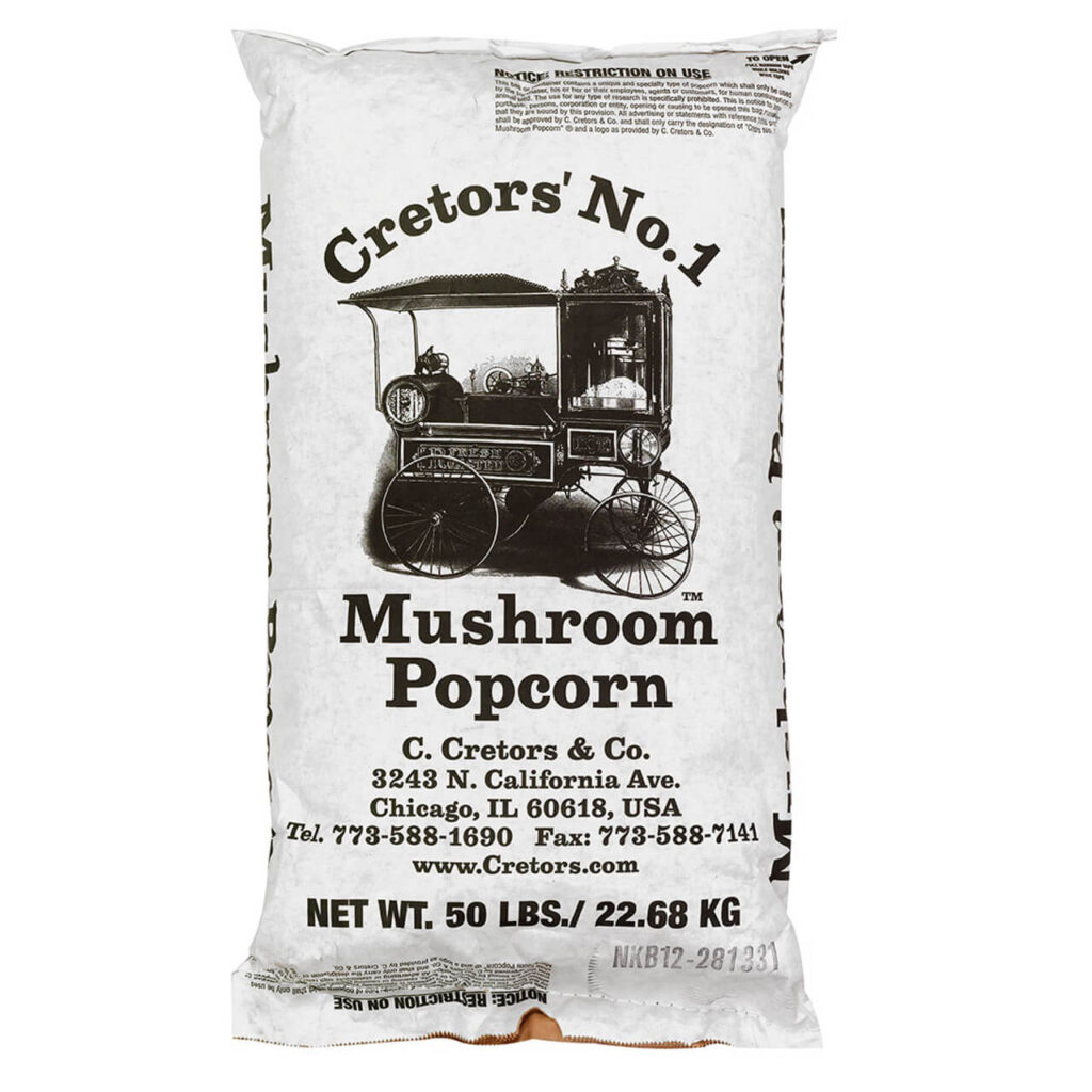 Large Mushroom Kernel Corn 50 lb bag for agritourism concessions